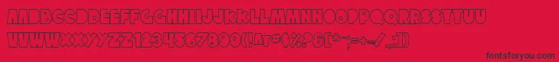 SfTattleTalesOutline Font – Black Fonts on Red Background