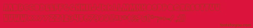 Шрифт SfTattleTalesOutline – коричневые шрифты на красном фоне