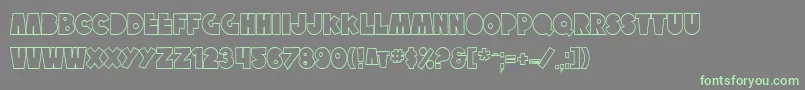 SfTattleTalesOutline Font – Green Fonts on Gray Background