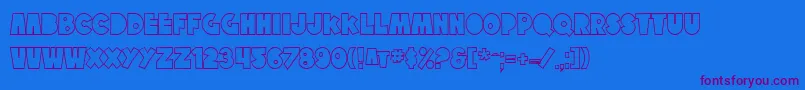 SfTattleTalesOutline Font – Purple Fonts on Blue Background