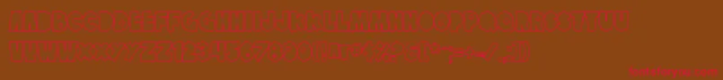 SfTattleTalesOutline Font – Red Fonts on Brown Background