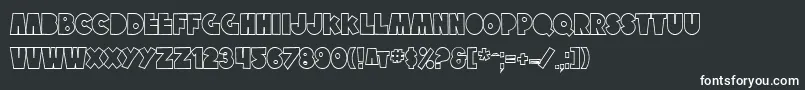Шрифт SfTattleTalesOutline – белые шрифты на чёрном фоне