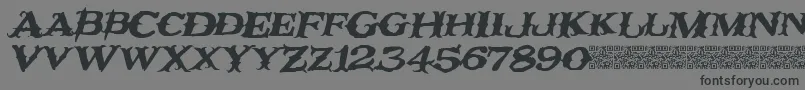 Rustynail Font – Black Fonts on Gray Background