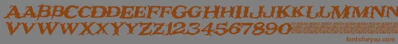 Rustynail Font – Brown Fonts on Gray Background