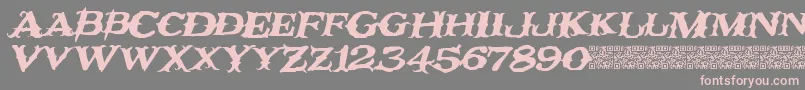 Rustynail Font – Pink Fonts on Gray Background
