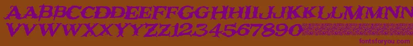 Rustynail Font – Purple Fonts on Brown Background