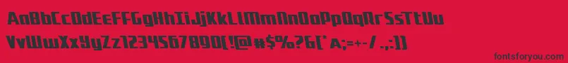 Subadaileft Font – Black Fonts on Red Background