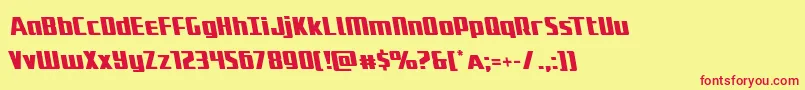 Subadaileft Font – Red Fonts on Yellow Background