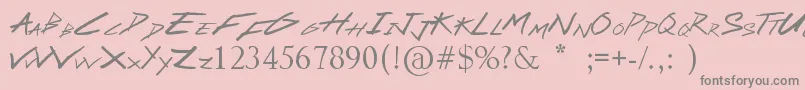 SassyStark Font – Gray Fonts on Pink Background
