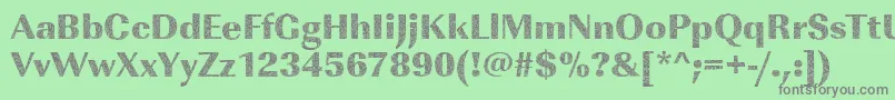 Imperialbrokenglass2Regular Font – Gray Fonts on Green Background