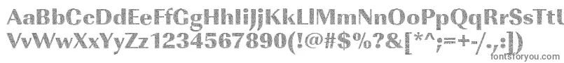 Imperialbrokenglass2Regular-fontti – harmaat kirjasimet valkoisella taustalla