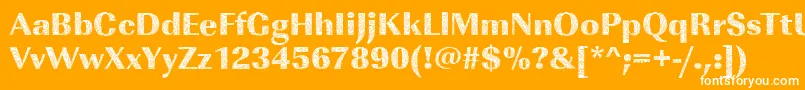 Шрифт Imperialbrokenglass2Regular – белые шрифты на оранжевом фоне
