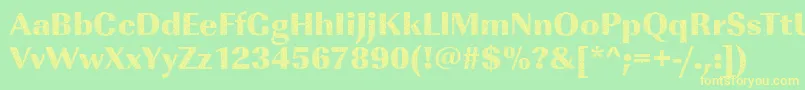 Imperialbrokenglass2Regular Font – Yellow Fonts on Green Background