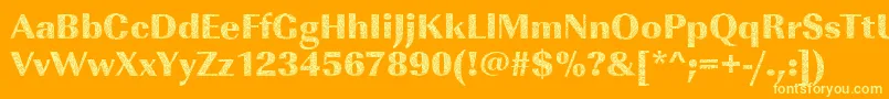 Imperialbrokenglass2Regular Font – Yellow Fonts on Orange Background
