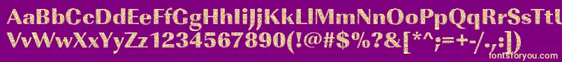 Imperialbrokenglass2Regular Font – Yellow Fonts on Purple Background