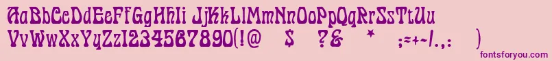 Cordeballet Font – Purple Fonts on Pink Background