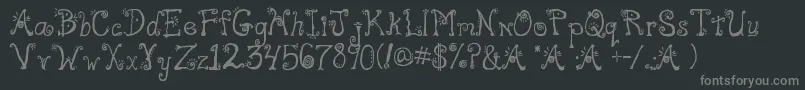 Czcionka Freak – szare czcionki na czarnym tle