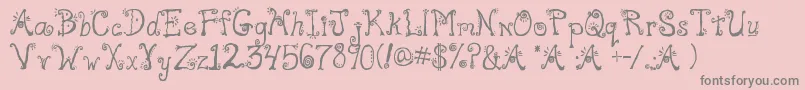 fuente Freak – Fuentes Grises Sobre Fondo Rosa