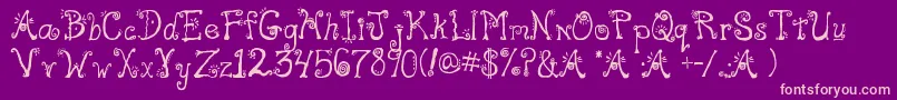 Freak Font – Pink Fonts on Purple Background