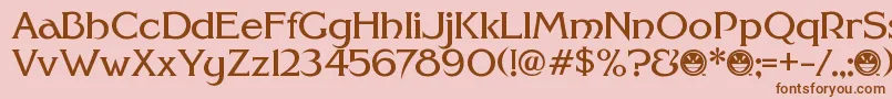 FhaModernidealclassicNc Font – Brown Fonts on Pink Background