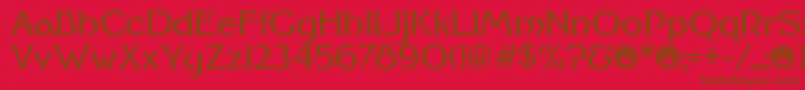 Police FhaModernidealclassicNc – polices brunes sur fond rouge