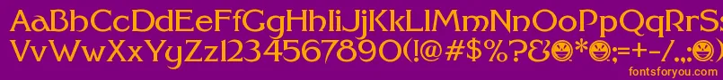More about FhaModernidealclassicNc Font FhaModernidealclassicNc Font – Orange Fonts on Purple Background