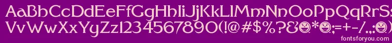 FhaModernidealclassicNc Font – Pink Fonts on Purple Background