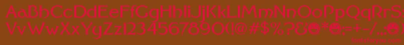 FhaModernidealclassicNc Font – Red Fonts on Brown Background