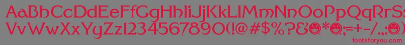 FhaModernidealclassicNc Font – Red Fonts on Gray Background