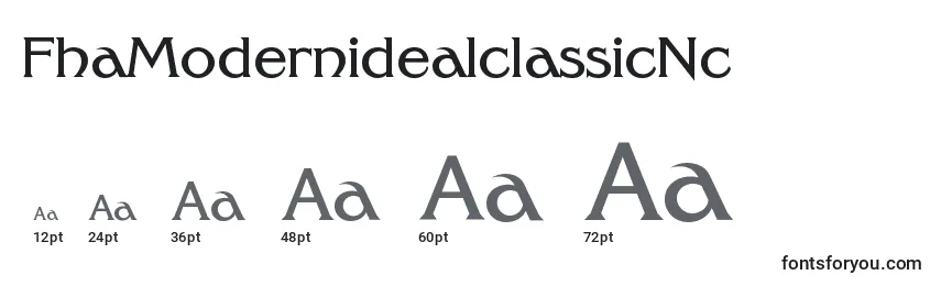 FhaModernidealclassicNc Font Sizes