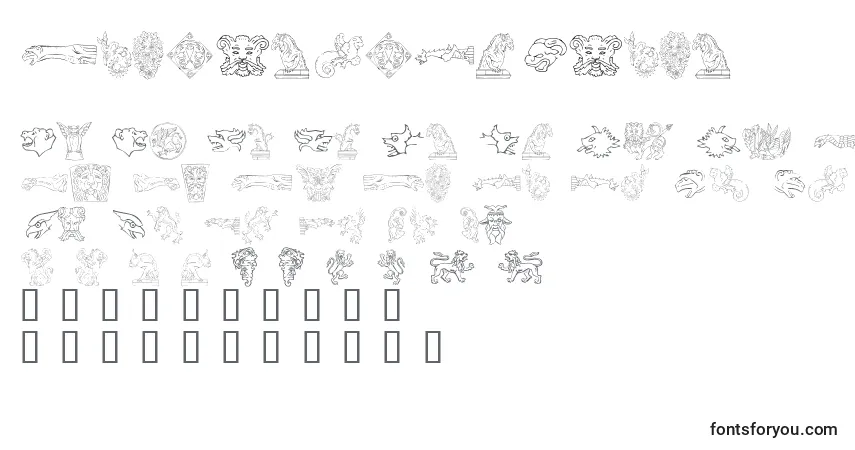 Czcionka MonstersOfStone – alfabet, cyfry, specjalne znaki