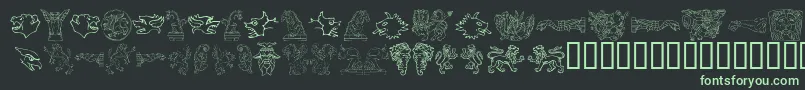 Шрифт MonstersOfStone – зелёные шрифты на чёрном фоне