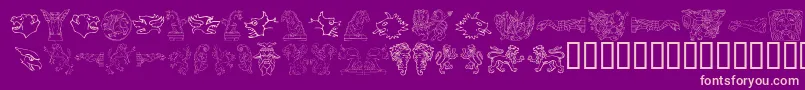 Weitere Informationen zur MonstersOfStone-Schriftart MonstersOfStone-Schriftart – Rosa Schriften auf violettem Hintergrund