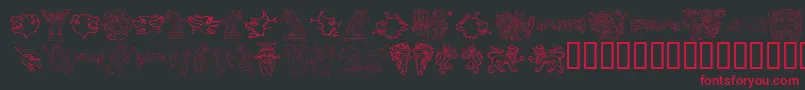 MonstersOfStone Font – Red Fonts on Black Background