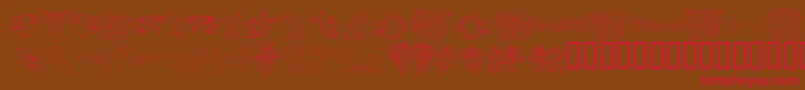 MonstersOfStone Font – Red Fonts on Brown Background