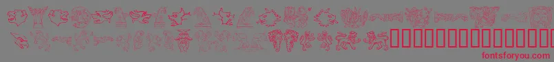 MonstersOfStone Font – Red Fonts on Gray Background