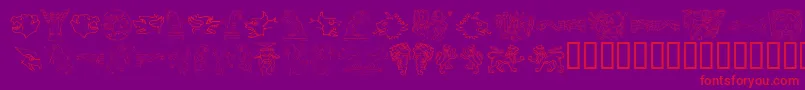 MonstersOfStone Font – Red Fonts on Purple Background