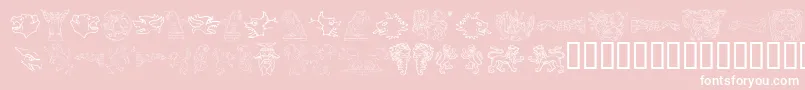 MonstersOfStone Font – White Fonts on Pink Background