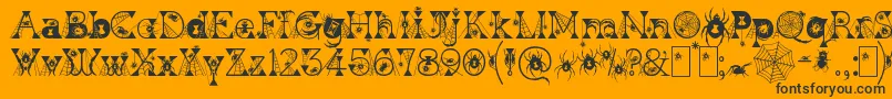 KingthingsWidow Font – Black Fonts on Orange Background