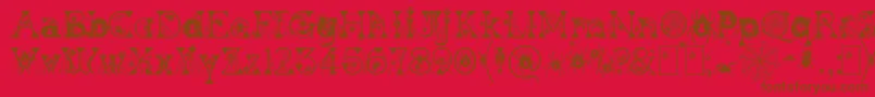 KingthingsWidow Font – Brown Fonts on Red Background