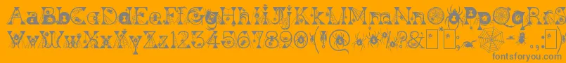 KingthingsWidow Font – Gray Fonts on Orange Background