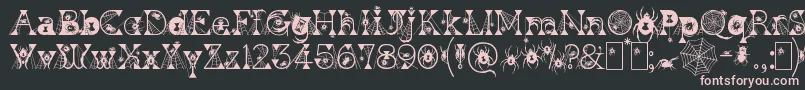 KingthingsWidow Font – Pink Fonts on Black Background