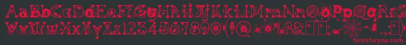 KingthingsWidow Font – Red Fonts on Black Background