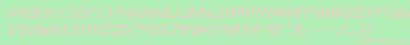 XiphosExpandedLightItalic Font – Pink Fonts on Green Background