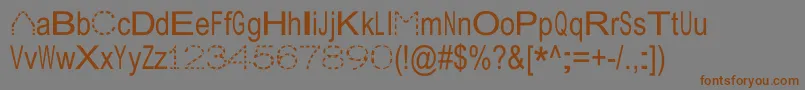 JuliasoftSpecialFontW2 Font – Brown Fonts on Gray Background