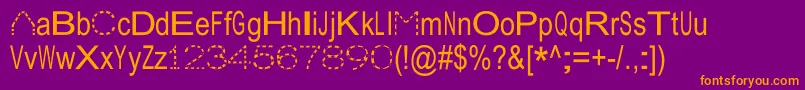 JuliasoftSpecialFontW2 Font – Orange Fonts on Purple Background