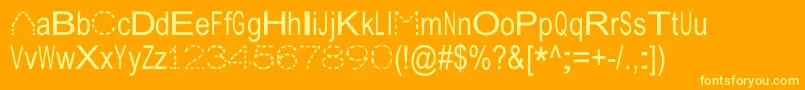Police JuliasoftSpecialFontW2 – polices jaunes sur fond orange