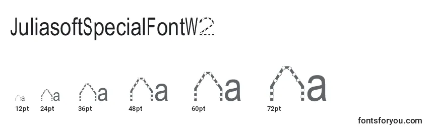 Размеры шрифта JuliasoftSpecialFontW2