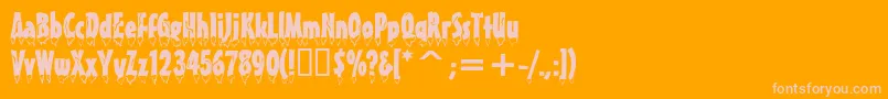 GivreNormal-Schriftart – Rosa Schriften auf orangefarbenem Hintergrund