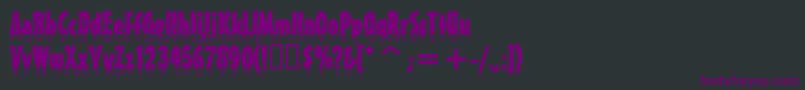 Шрифт GivreNormal – фиолетовые шрифты на чёрном фоне